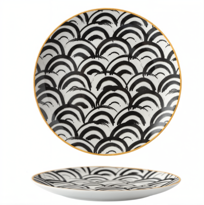 Collection GeoChic - Assiettes à motifs géométriques - Vaisselle en porcelaine