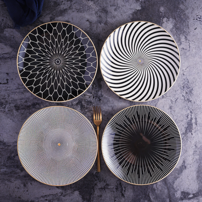Collection GeoChic - Assiettes à motifs géométriques - Vaisselle en porcelaine