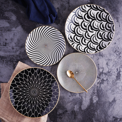 Collection GeoChic - Assiettes à motifs géométriques - Vaisselle en porcelaine