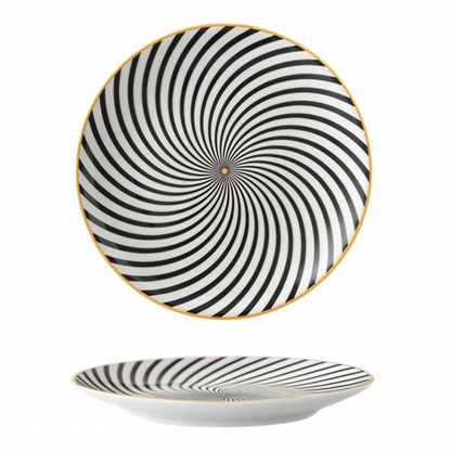 Collection GeoChic - Assiettes à motifs géométriques - Vaisselle en porcelaine