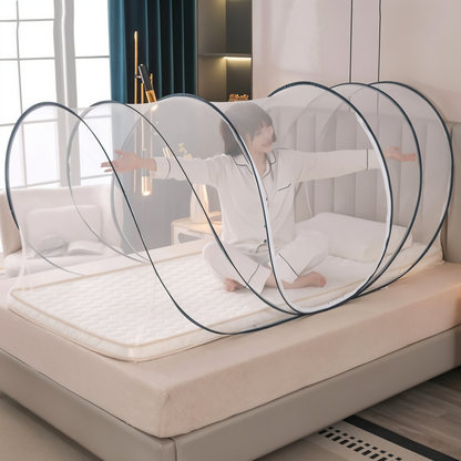 Filet Anti-Moustiques GlamNet – Moustiquaire circulaire pliable pour une protection élégante