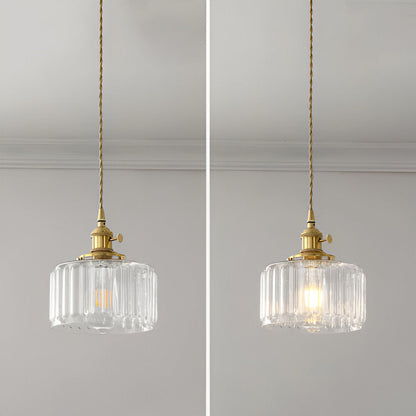 ÉmeraudeLustre – Suspension rétro en vert profond & verre sculpté