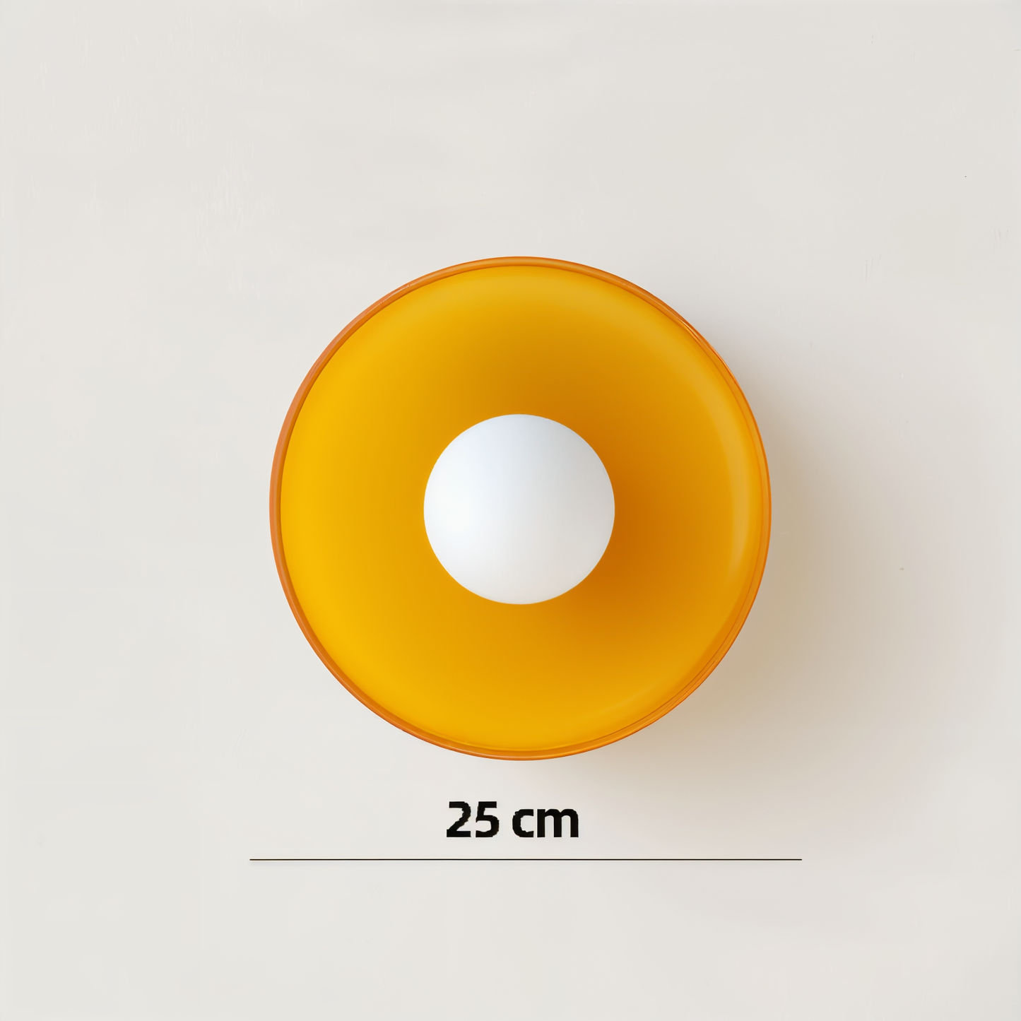 OrangeBeam - Plafonnier nordique en verre - Montage semi-encastré