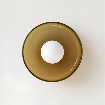 OrangeBeam - Plafonnier nordique en verre - Montage semi-encastré