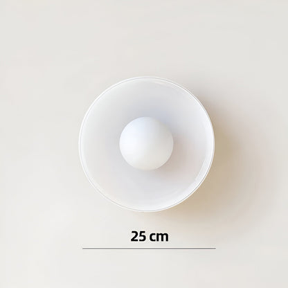 OrangeBeam - Plafonnier nordique en verre - Montage semi-encastré