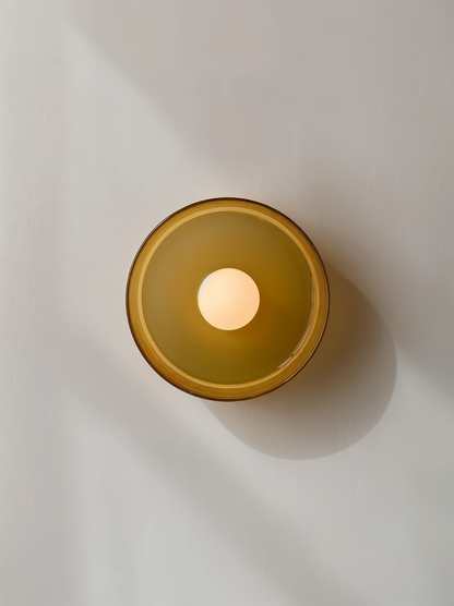 OrangeBeam - Plafonnier nordique en verre - Montage semi-encastré