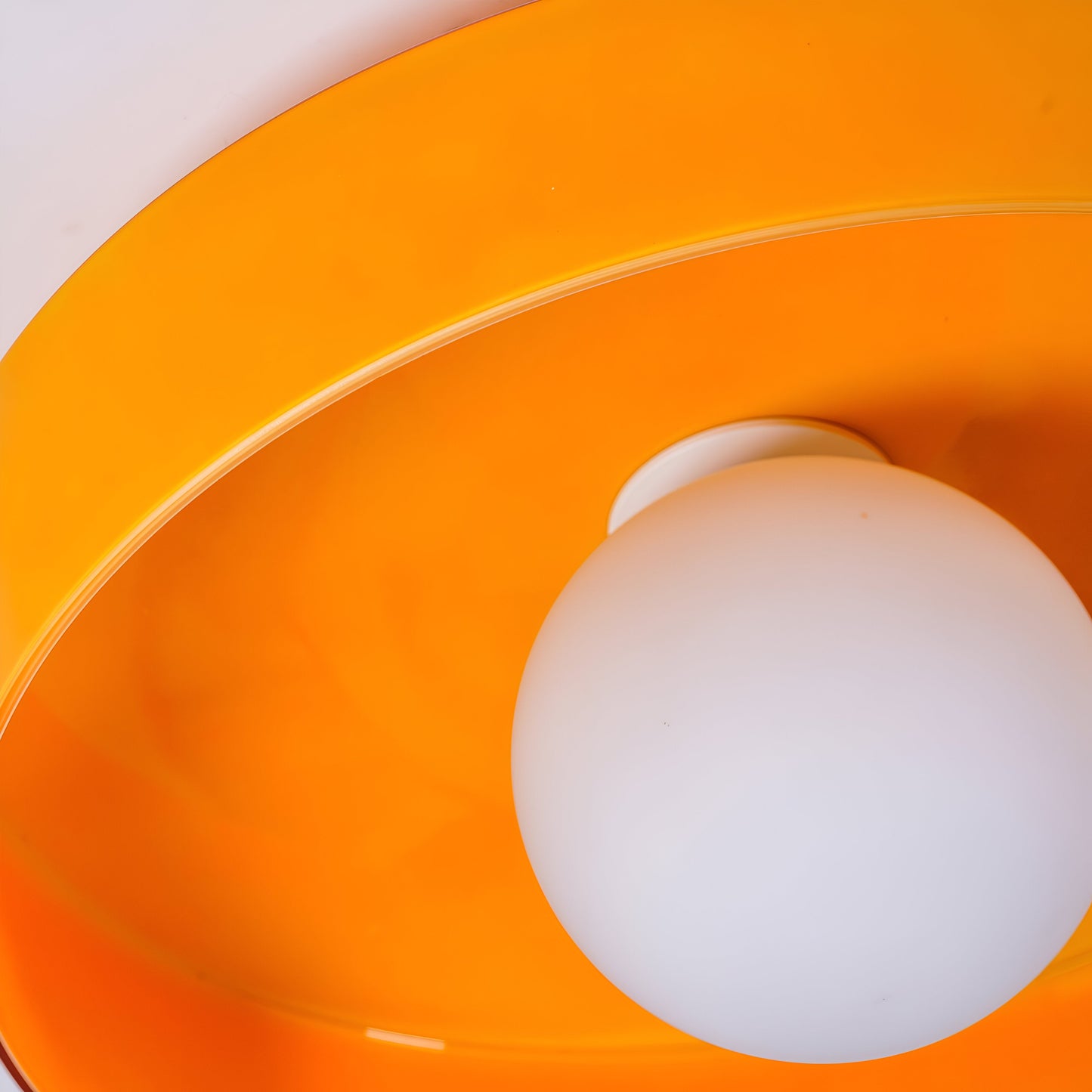 OrangeBeam - Plafonnier nordique en verre - Montage semi-encastré