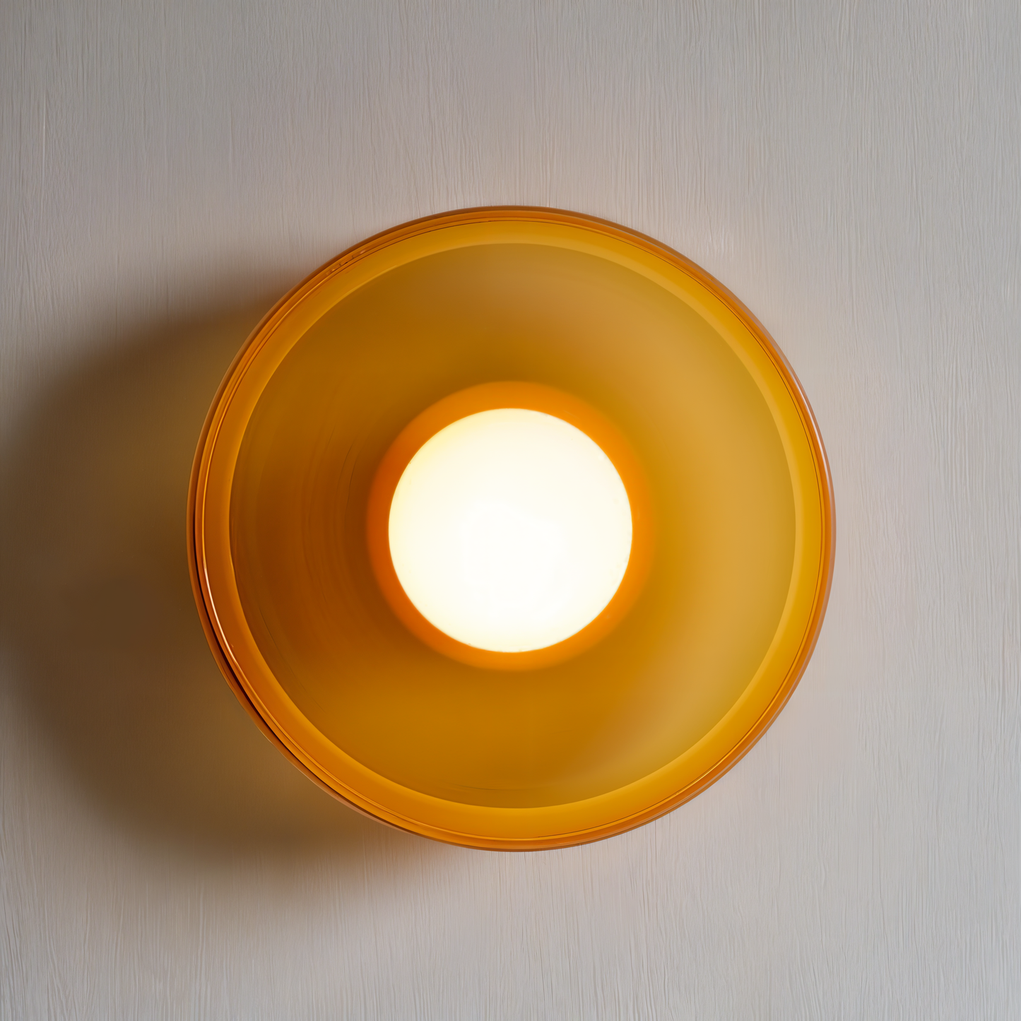 OrangeBeam - Plafonnier nordique en verre - Montage semi-encastré