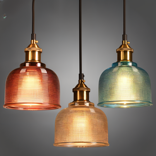 VerreSonore – Suspension rétro en cloche colorée