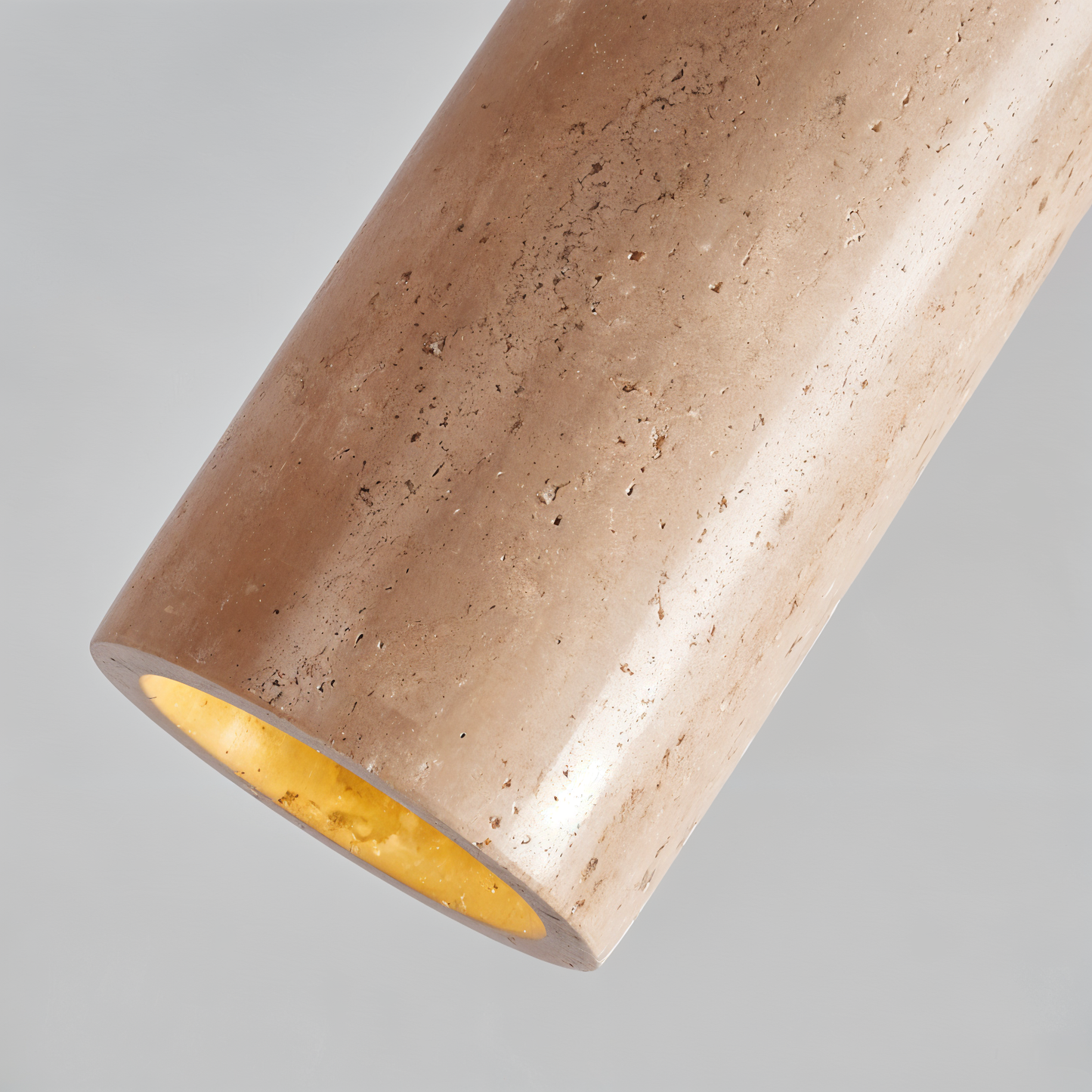 MarbreRayon – Plafonnier cylindrique en marbre élégant