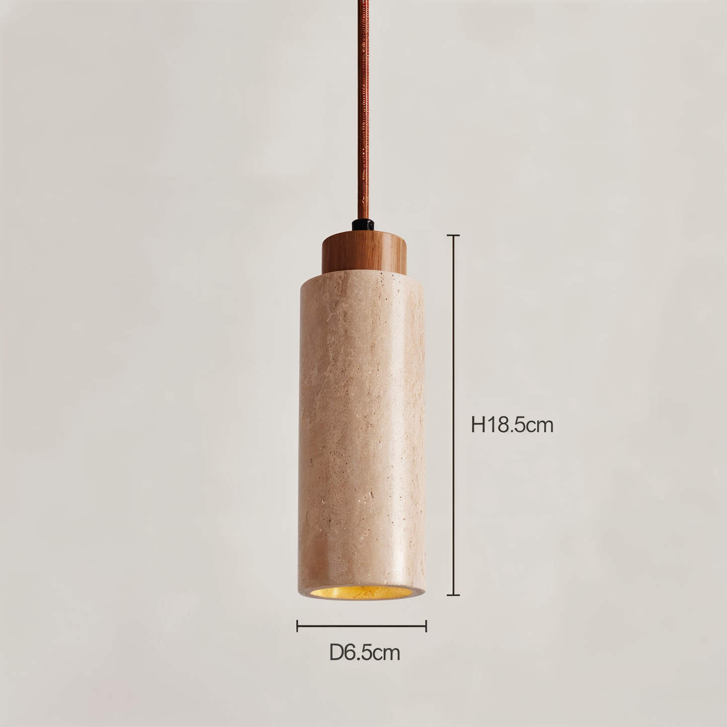 MarbreRayon – Plafonnier cylindrique en marbre élégant