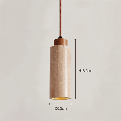MarbreRayon – Plafonnier cylindrique en marbre élégant