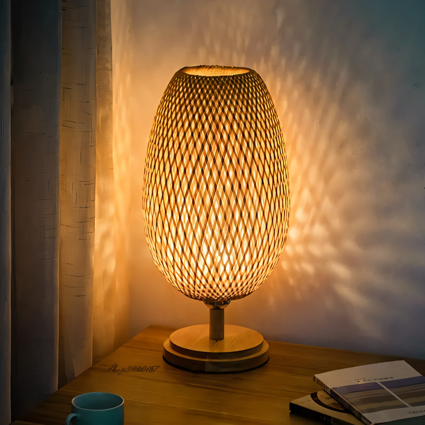 Mara – Lampe en bambou tressé