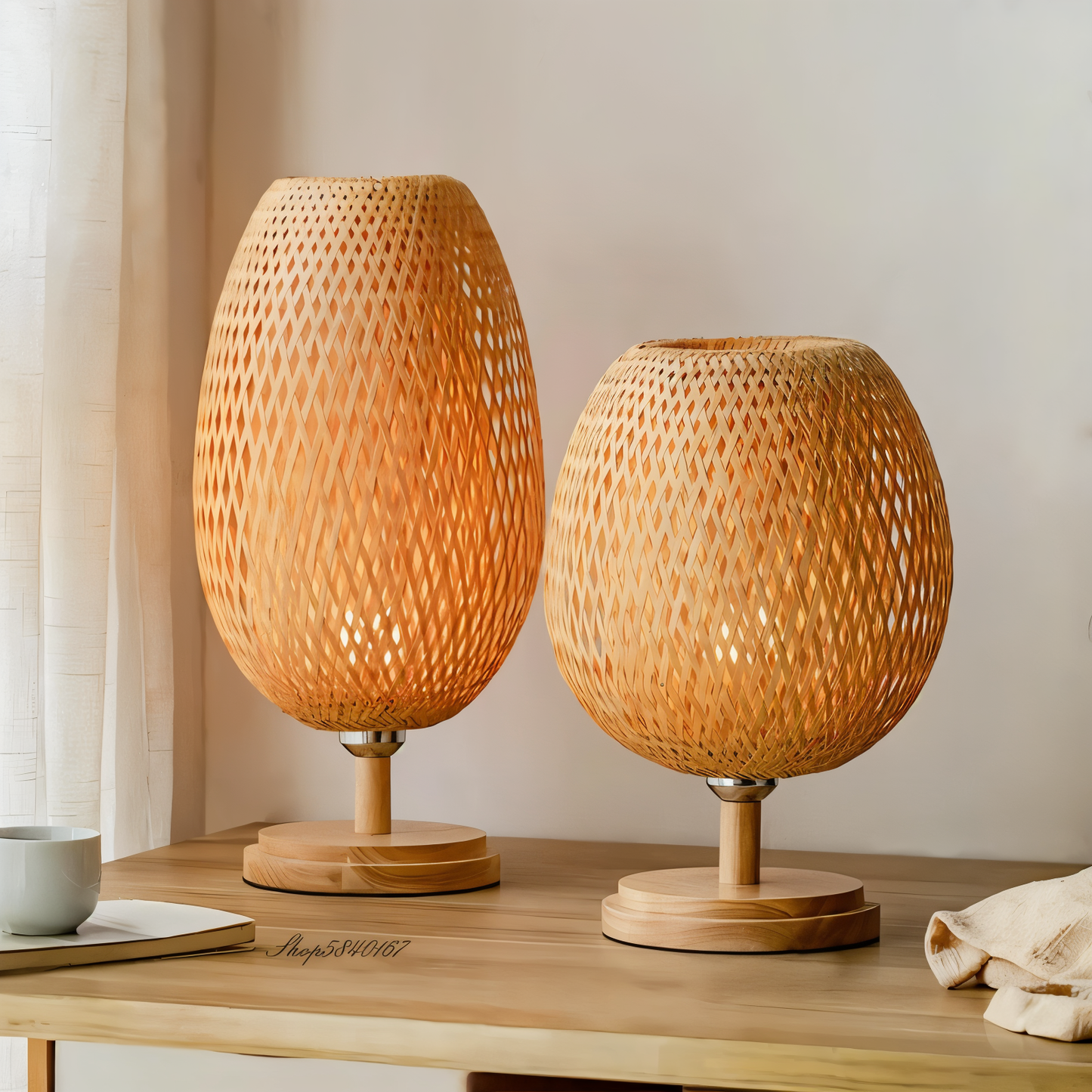 Mara – Lampe en bambou tressé