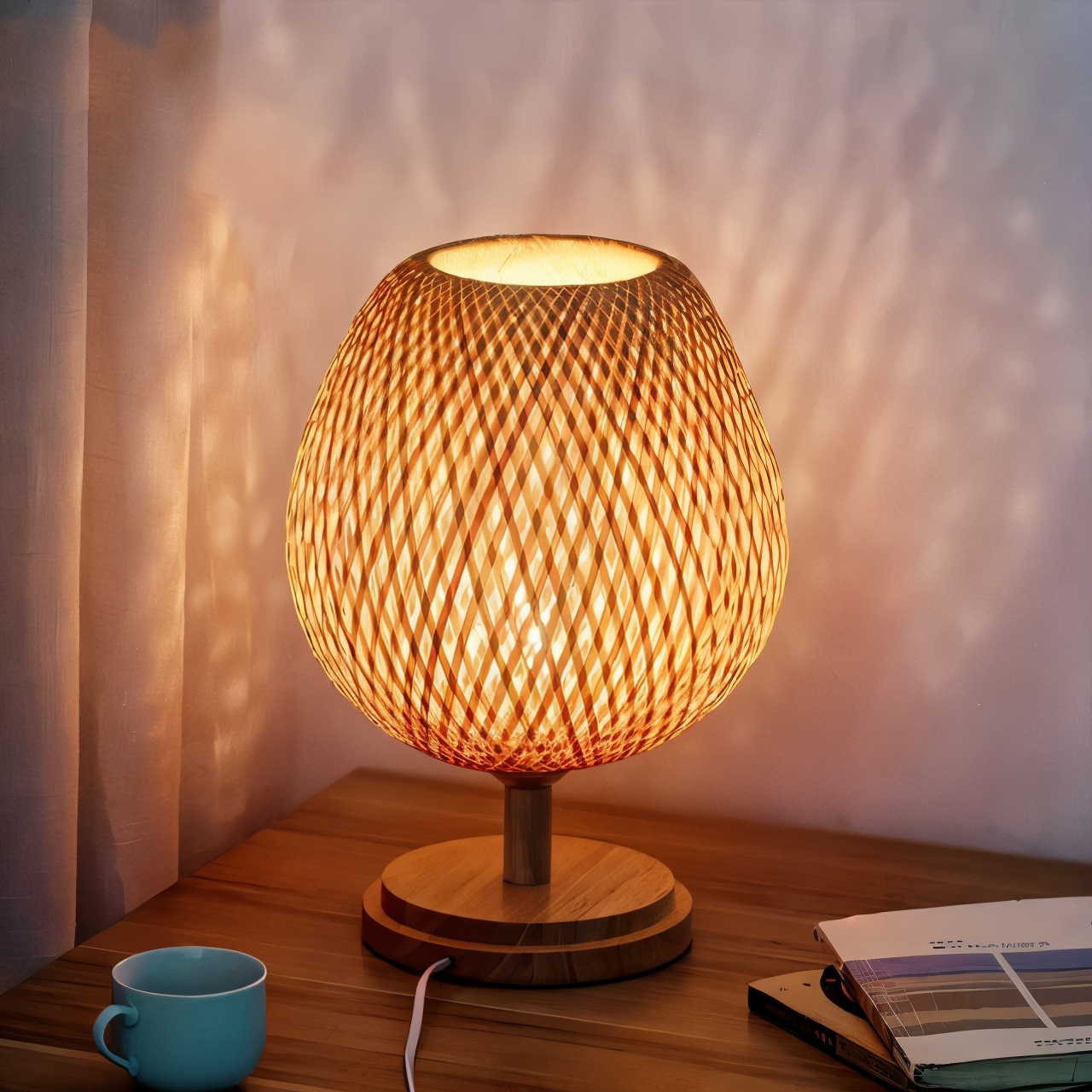 Mara – Lampe en bambou tressé