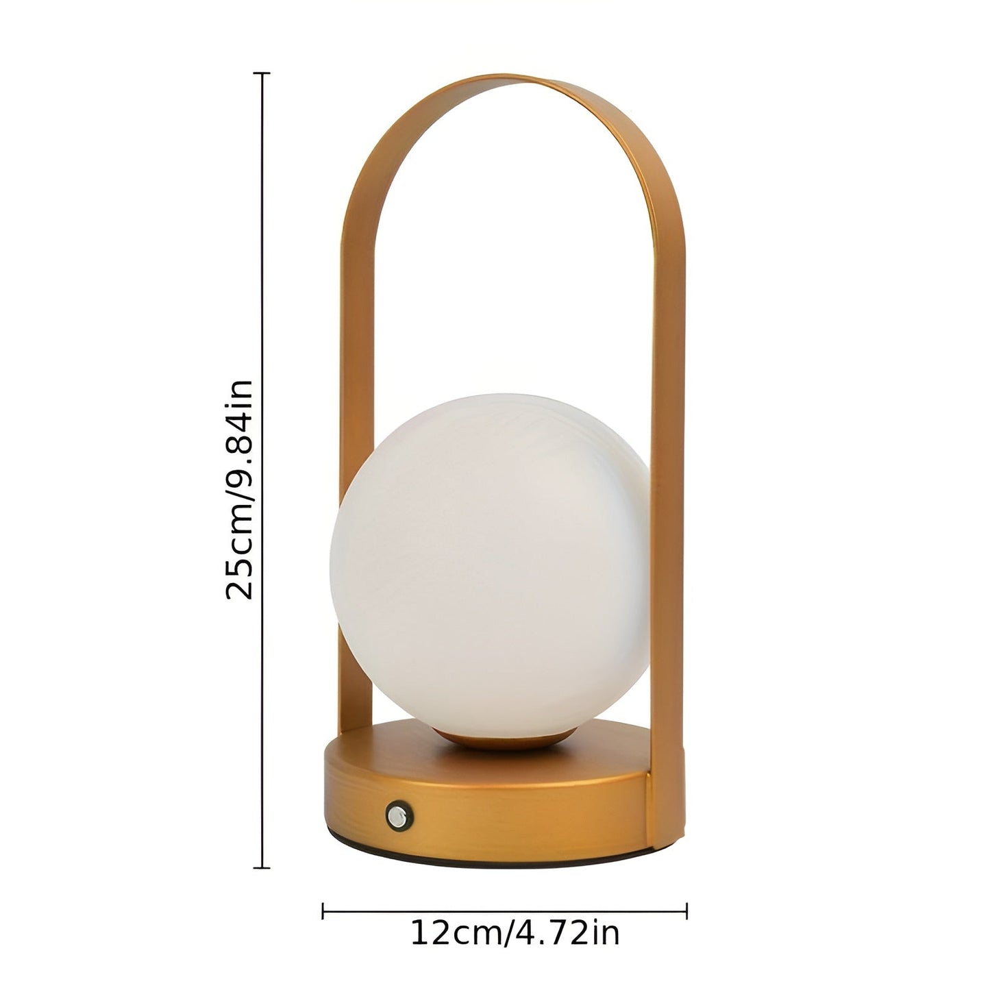 OrbitaLED - Lampe de table sans fil en forme d’orbe - Rechargeable et inoxydable