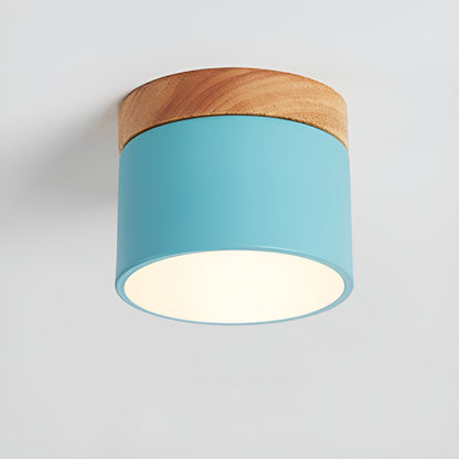Lueur Sucree – Lampe pastel avec finition bois