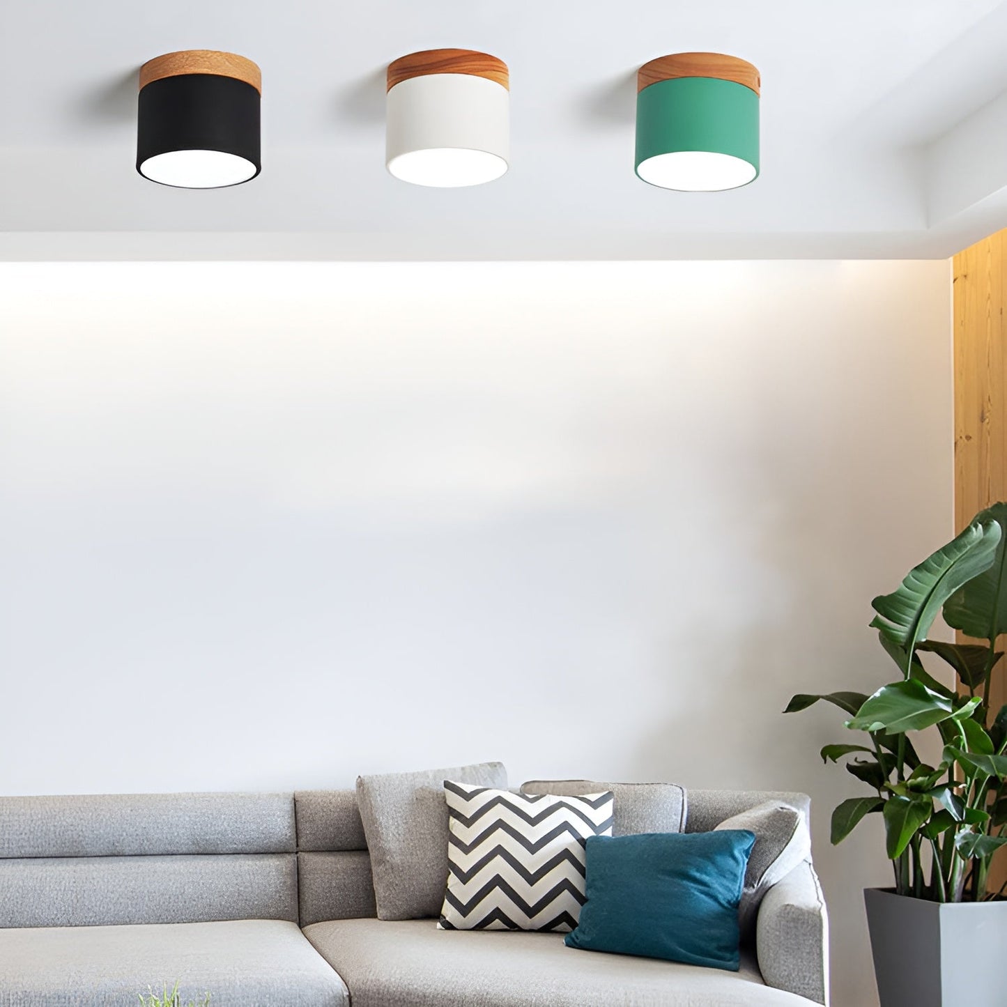 Lueur Sucree – Lampe pastel avec finition bois