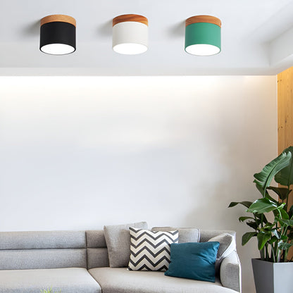 Lueur Sucree – Lampe pastel avec finition bois