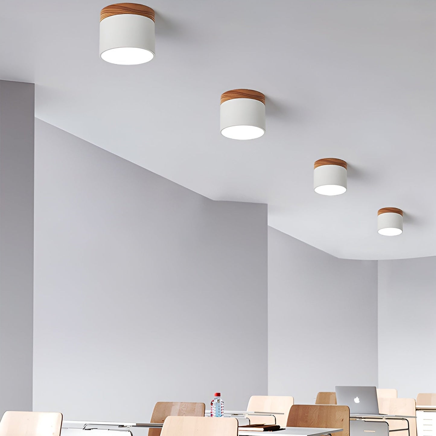 Lueur Sucree – Lampe pastel avec finition bois