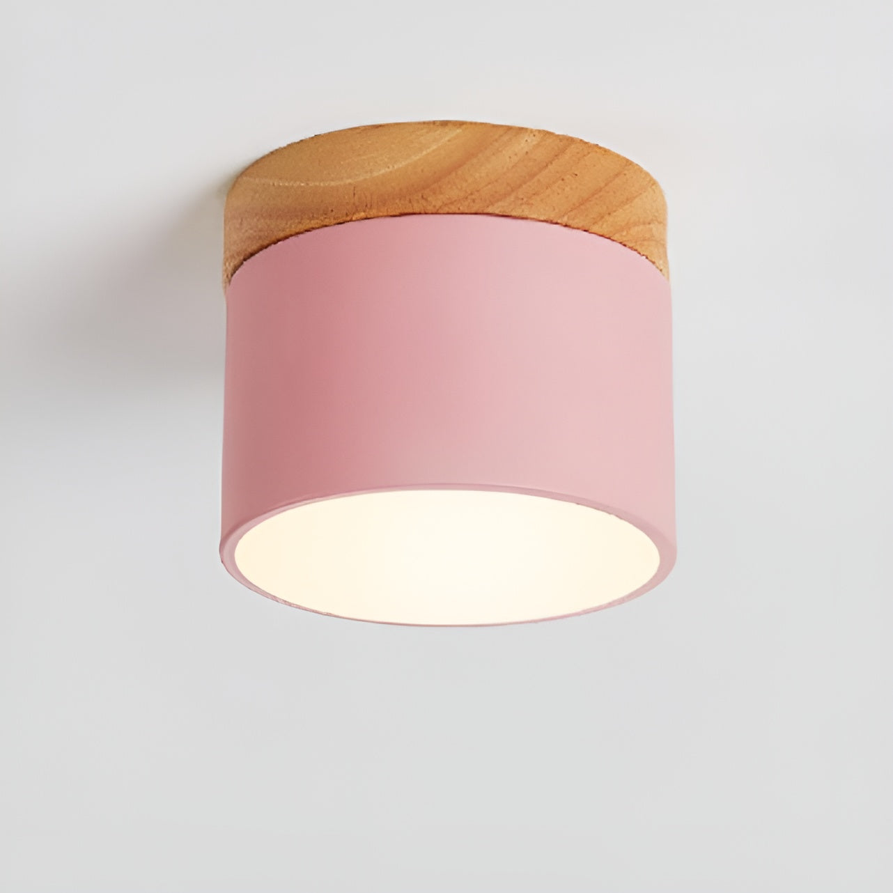 Lueur Sucree – Lampe pastel avec finition bois