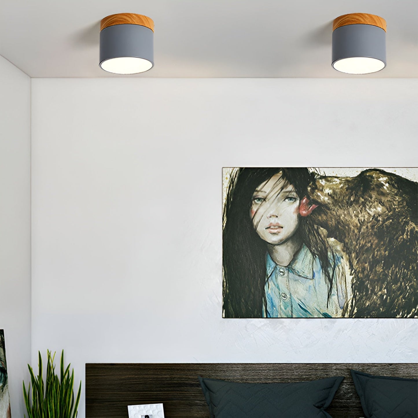 Lueur Sucree – Lampe pastel avec finition bois