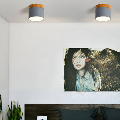 Lueur Sucree – Lampe pastel avec finition bois