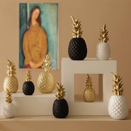 Phineas – Décoration ananas stylisée en résine pour accents d'été