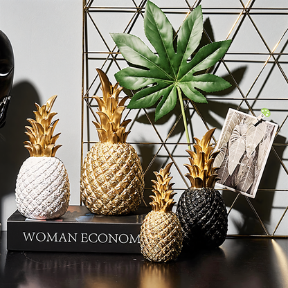 Phineas – Décoration ananas stylisée en résine pour accents d'été