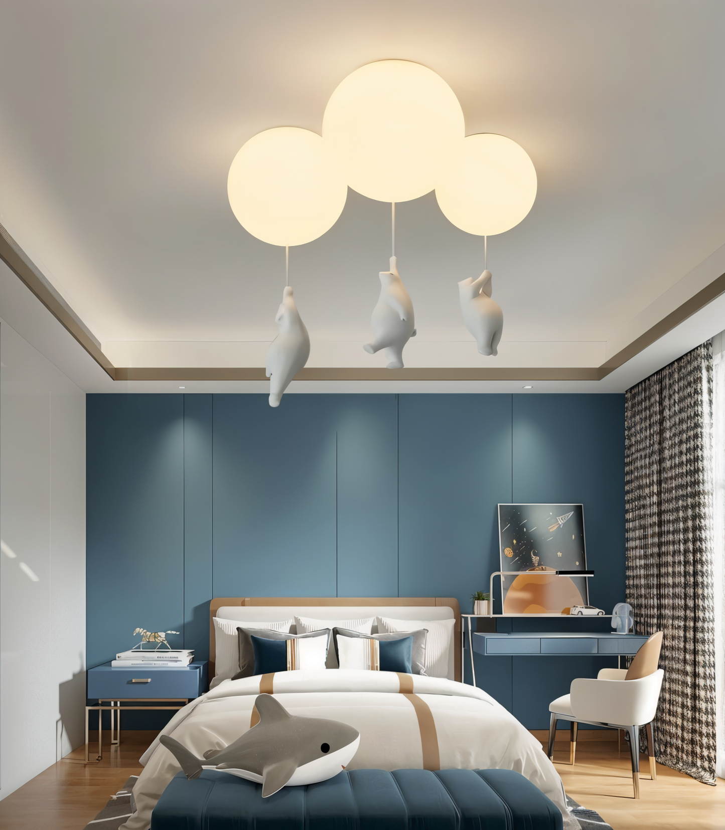 OursNuage – Lampe enfantine au style animal tendre