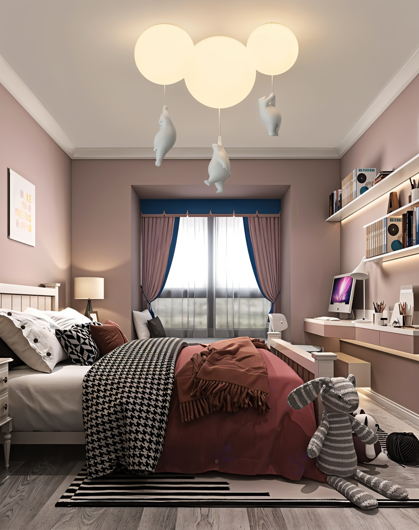 OursNuage – Lampe enfantine au style animal tendre