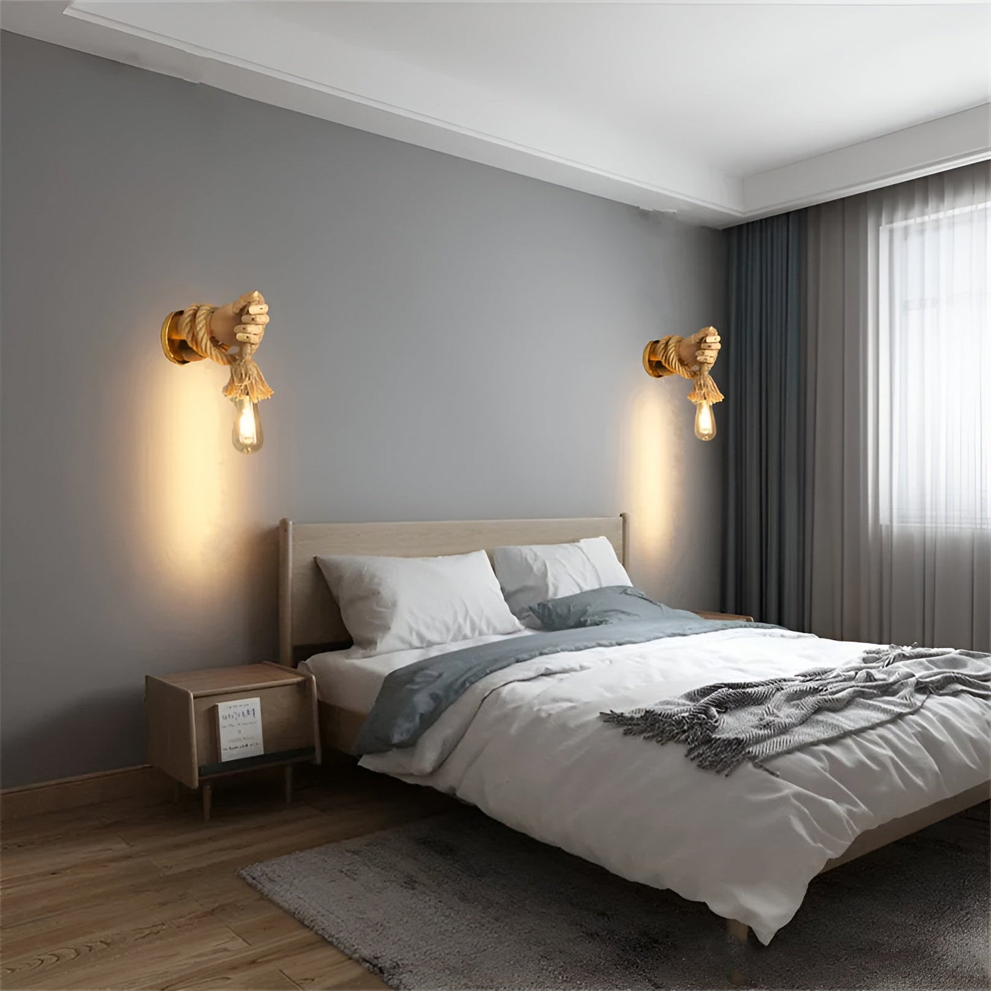 Sarina – Applique murale en corde de chanvre fait main