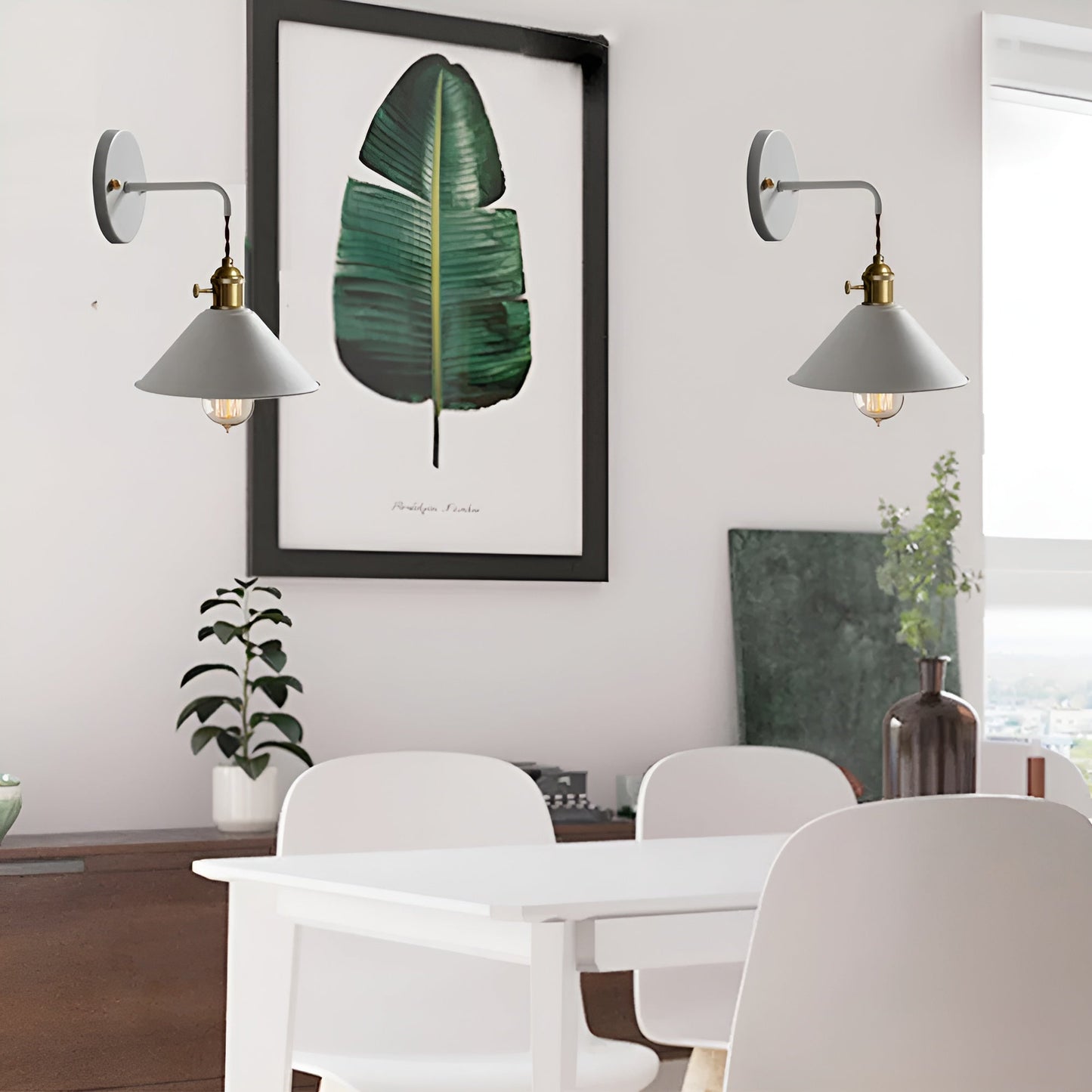 Applique murale vintage rétro - Lampe murale en métal en forme de cône