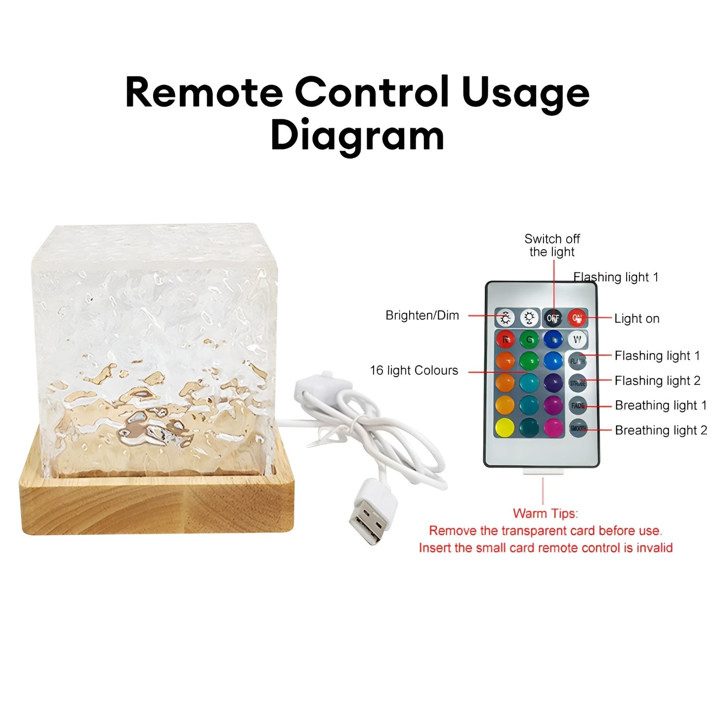 Lampe Projecteur D’ambiance Cristalline Multicolore