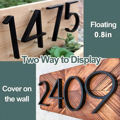 Numéro Élégance – Plaque de numéro de maison moderne en noir mat