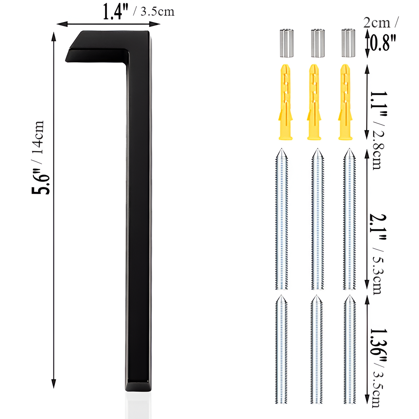 Numéro Élégance – Plaque de numéro de maison moderne en noir mat
