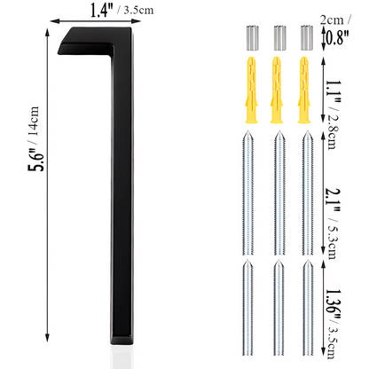 Numéro Élégance – Plaque de numéro de maison moderne en noir mat