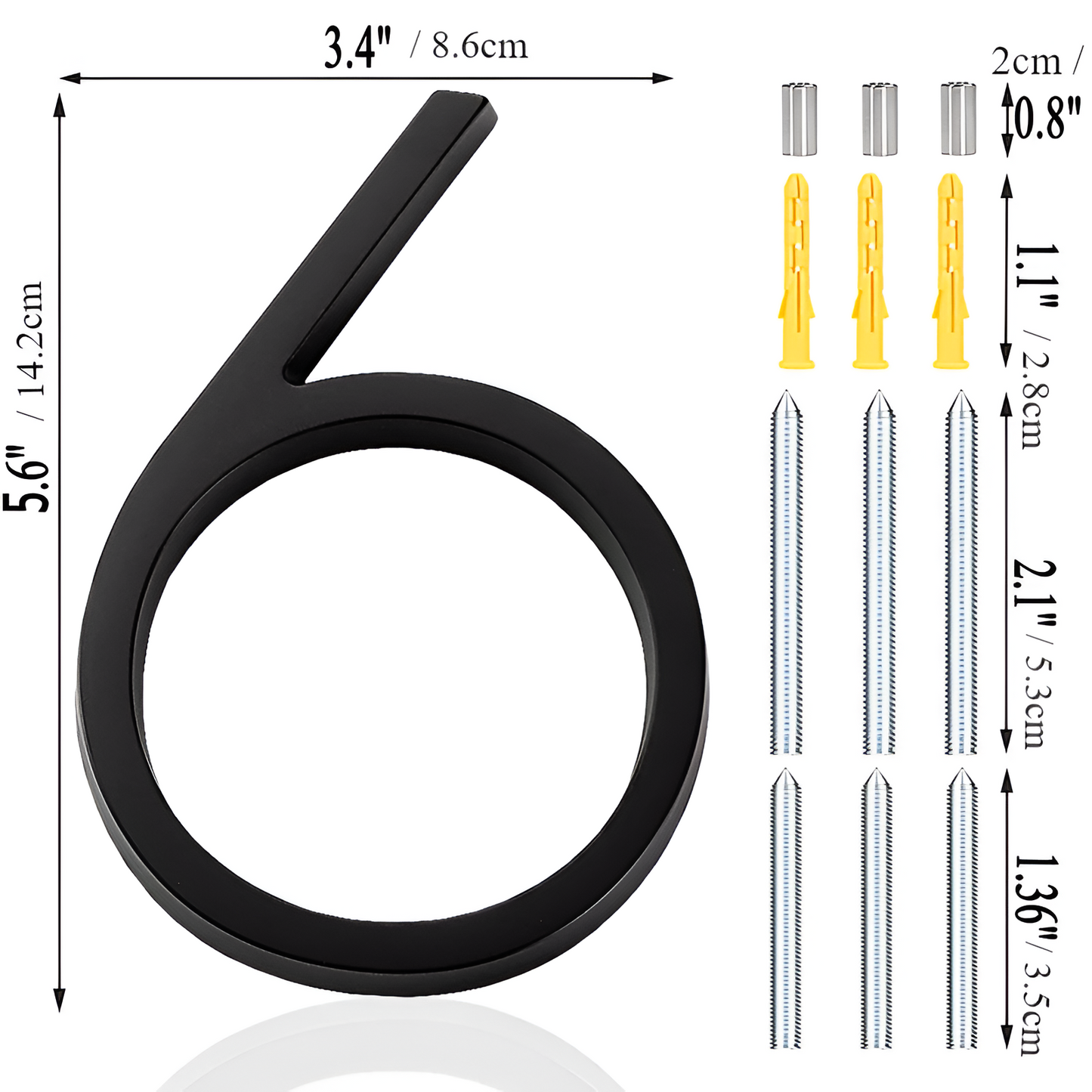 Numéro Élégance – Plaque de numéro de maison moderne en noir mat