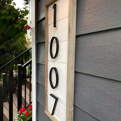 Numéro Élégance – Plaque de numéro de maison moderne en noir mat