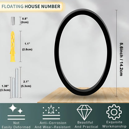 Numéro Élégance – Plaque de numéro de maison moderne en noir mat