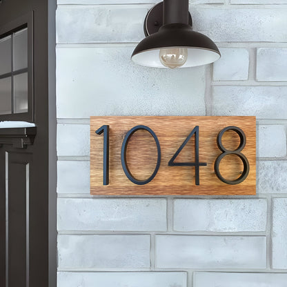 Numéro Élégance – Plaque de numéro de maison moderne en noir mat