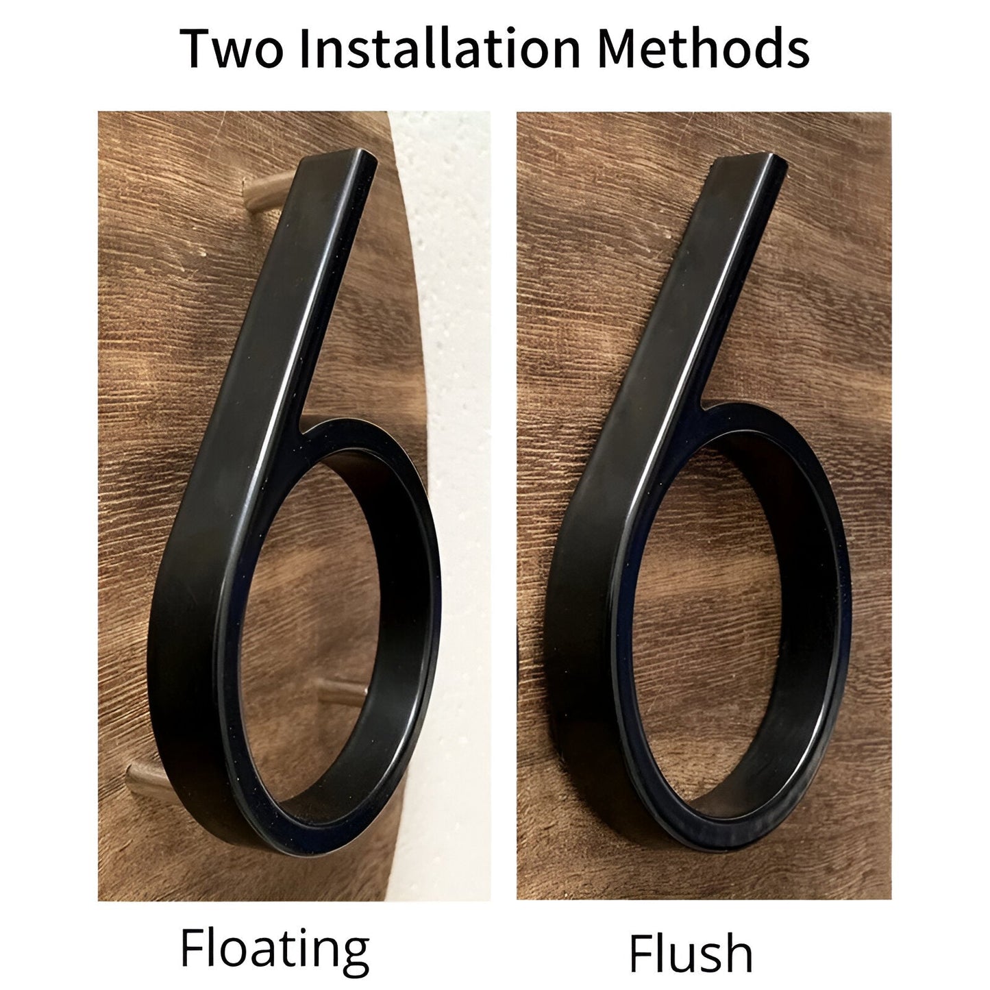 Numéro Élégance – Plaque de numéro de maison moderne en noir mat