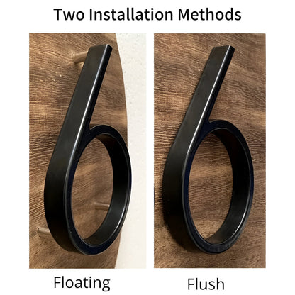 Numéro Élégance – Plaque de numéro de maison moderne en noir mat