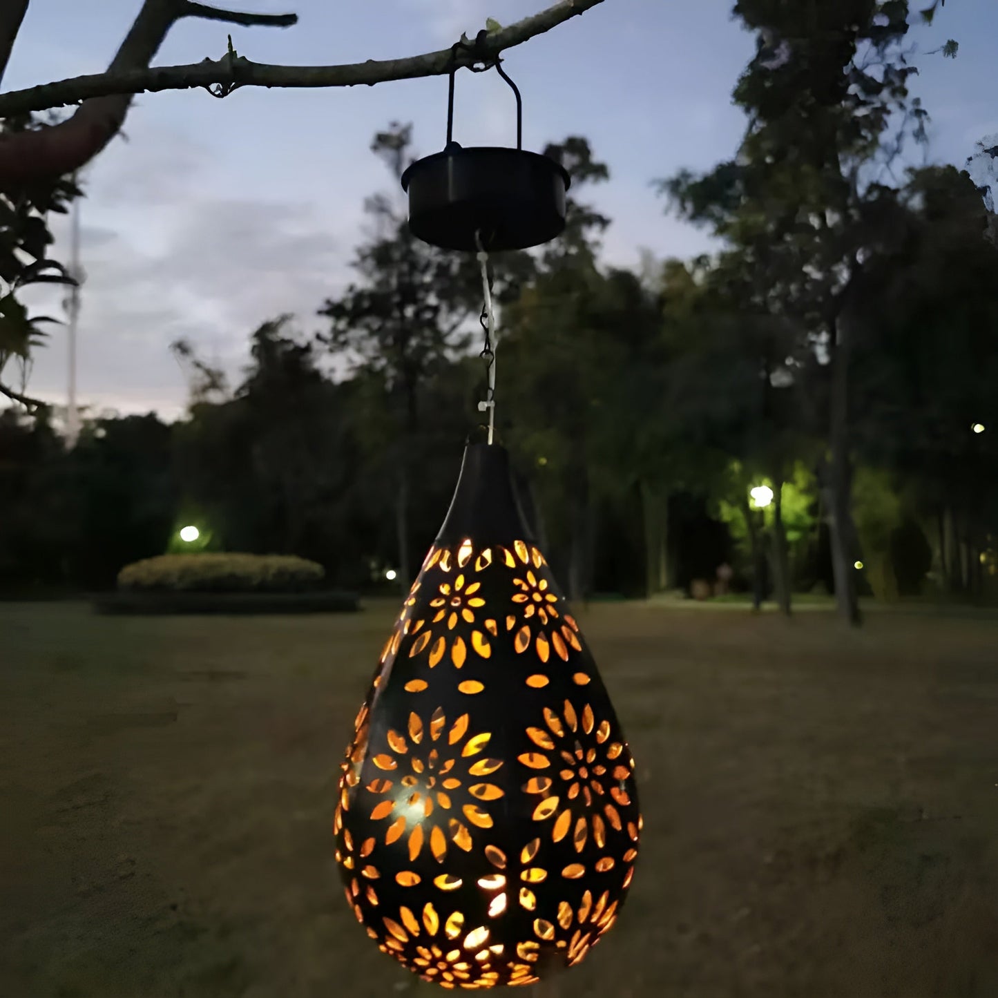 SolÉclat Jardin – Lumière solaire à motifs ajourés