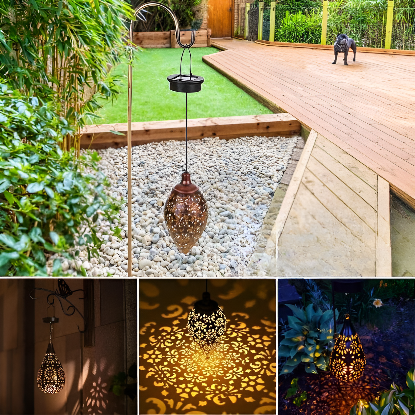 SolÉclat Jardin – Lumière solaire à motifs ajourés
