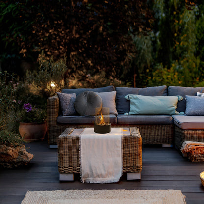 Lampe De Table En Verre Au Bioéthanol Flamme