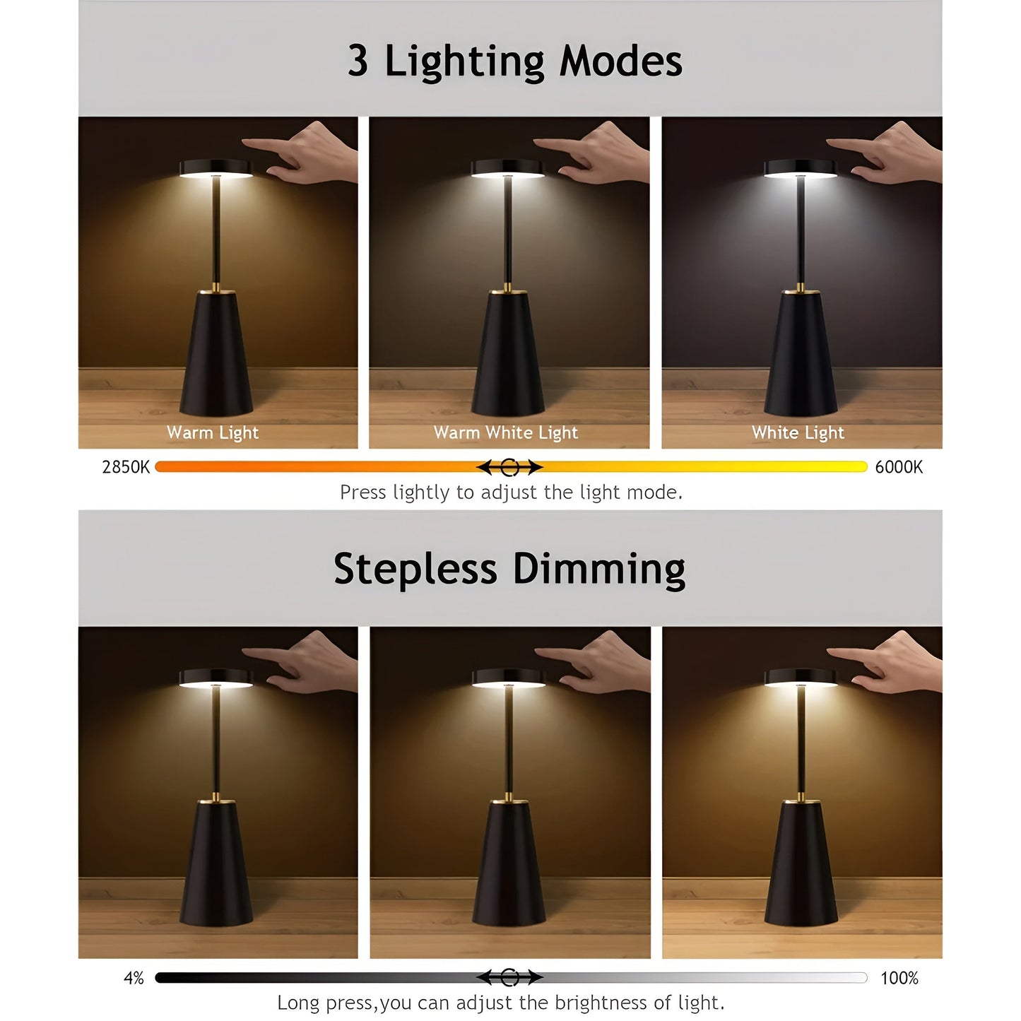 Lampe De Table Design Sans Fil Et Rechargeable