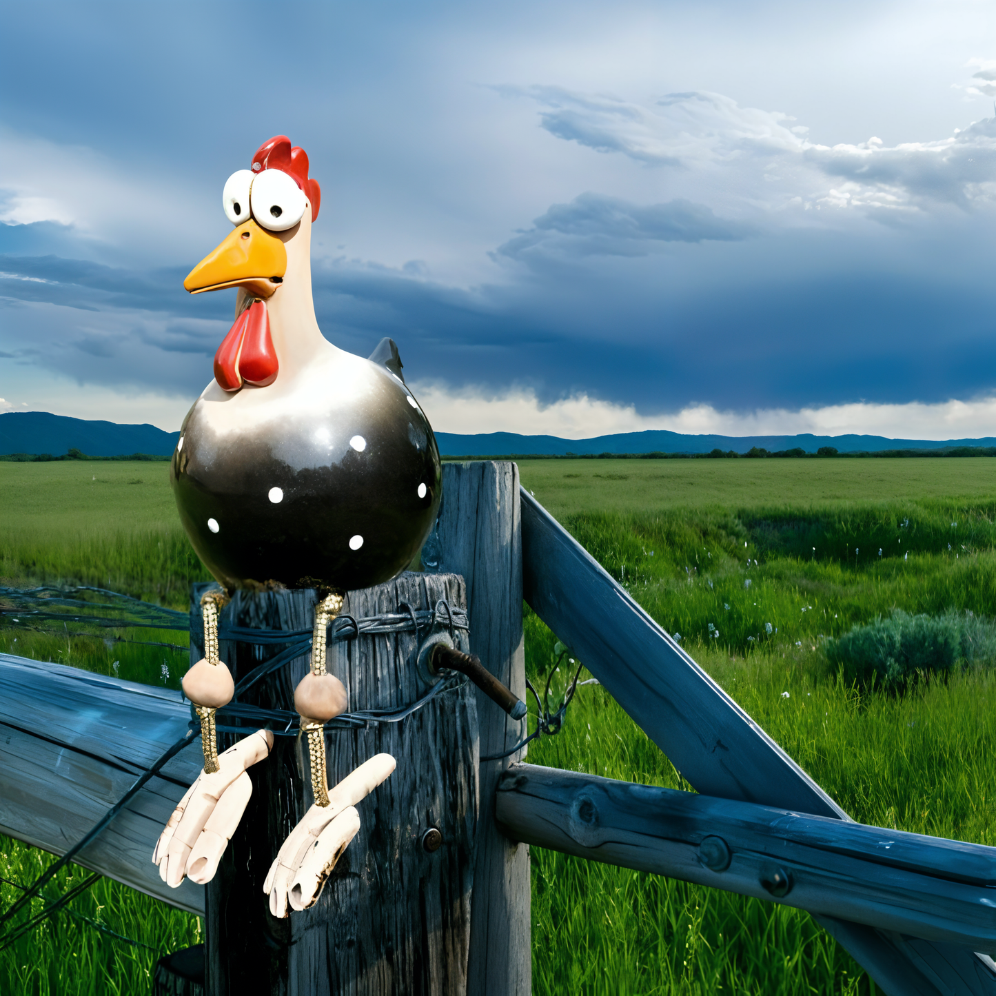 Caeloria – Figurine de jardin Coq