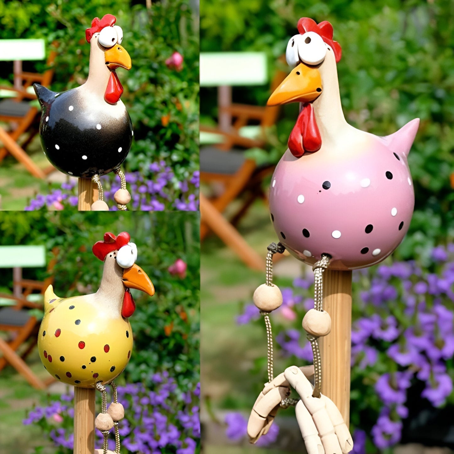 Caeloria – Figurine de jardin Coq