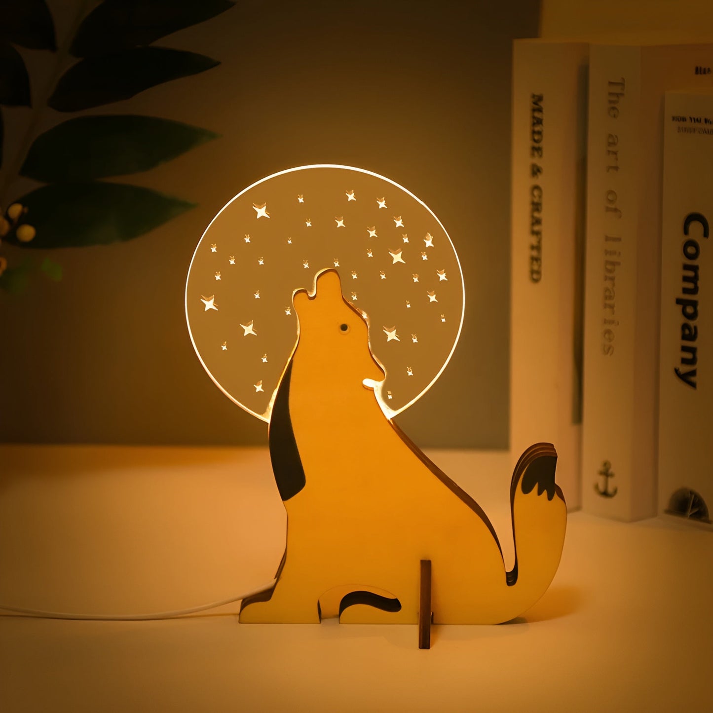 Mara – Lumière de Nuit LED en Bois-Acrylique Animaux